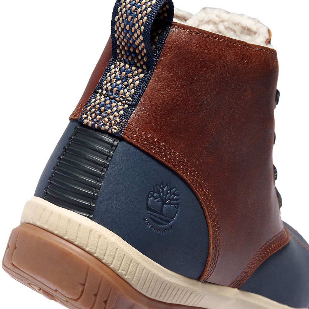 Timberland Chukka Μποτακια Γυναικεια Καφε/Μπλε - Mt. Hayes Waterproof - Greece 9268437-AX